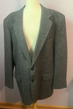 Vintage Executive Collection Herringbone Blazer Sport Coat Wool Jacket 46R