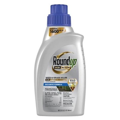 Roundup Dual Action Weed & Grass Killer CONCENTRATE Plus 4-Month Preventer, 32oz