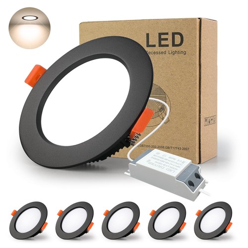 Bagzy LED downlight black recessed ceiling 5x 12W round ceiling spotlight = 100W (1000 - Picture 19 of 24