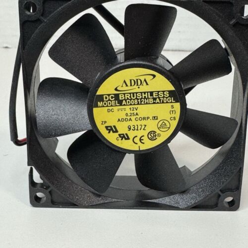 ADDA DC Brushless PC Lüfter 12V @ 0,25A 2-Draht Silent Lüfter Neu - Bild 2 von 14