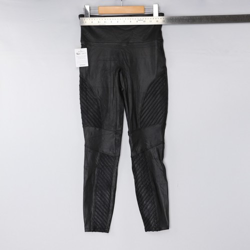 Spanx Womens Leggings Faux Leather Moto Mid Rise Black 20136 Size NWT - Picture 37 of 40