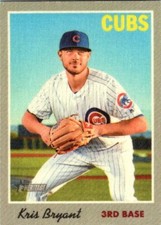 2019 Topps Heritage 1970 Cloth Sticker #2 Kris Bryant Chicago Cubs