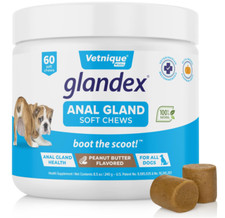 Anal Gland Soft Chews for Dogs, with Pumpkin, Digestive Support, 60 Ct