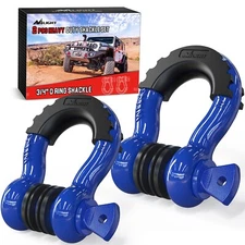 Nilight 3/4" D-Ring Shackles Heavy Duty Off Road Recovery Shackle