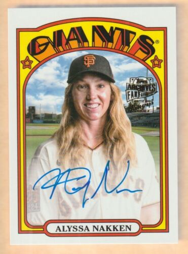 2022 TOPPS ARCHIVES FAN FAVORITES AUTOGRAPH ALYSSA NAKKEN SAN FRANCISCO GIANTS