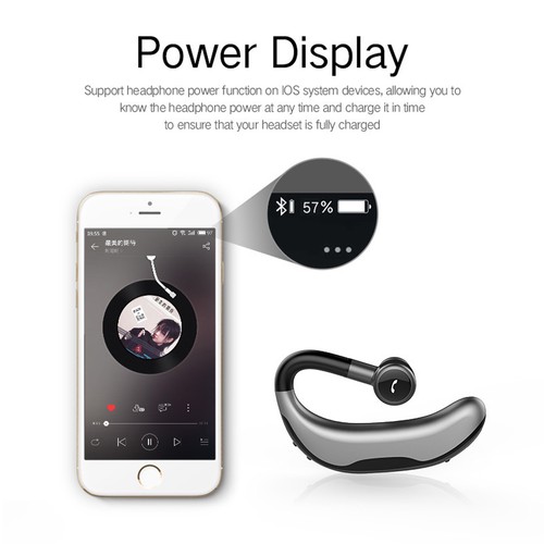 Bluetooth Headset Wireless Earphones Hands Free Noise Cancelling Earbud with Mic - Picture 5 of 12