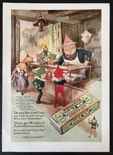 1927 Wrigley's Double Mint Chewing Gum Candy Store Children Color Vtg Print Ad
