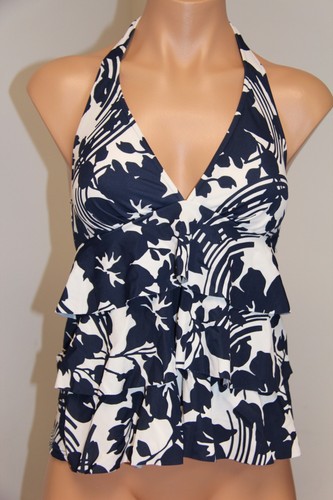 Tankini Top Caribbean Joe – Blu – Nuovo Con Etichette – Regular Fit
