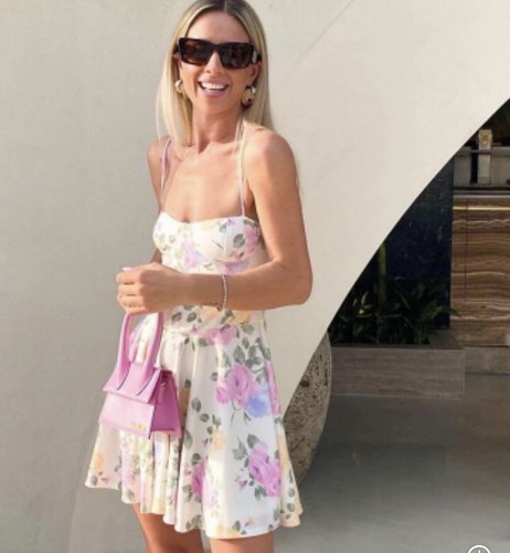 ZARA NUOVO ABITO FLOREALE CON CINTURINI CORTI ISPIRATO AI CORSETTI XS-XXL 7385/358 - Foto 4 di 11