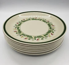 Vintage 1970's Figgjo Anitra Norway Set Of 8 Dinner Plates 10 3/8" Round