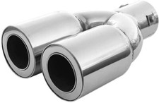 Auspuffblende Endrohr Edelstahl Doppel Rund Für MG Für Rover Für Mini Cooper