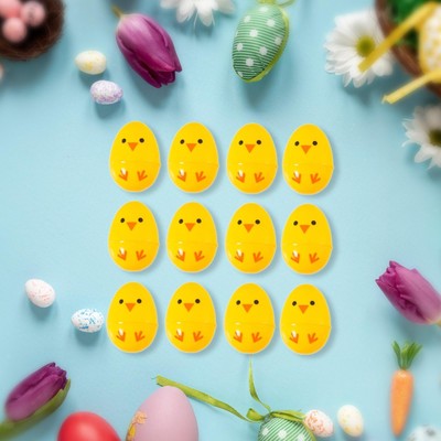 12Pcs Fillable Easter Eggs, Easter Basket Eggs Festive Funny Crafts Empty Easter