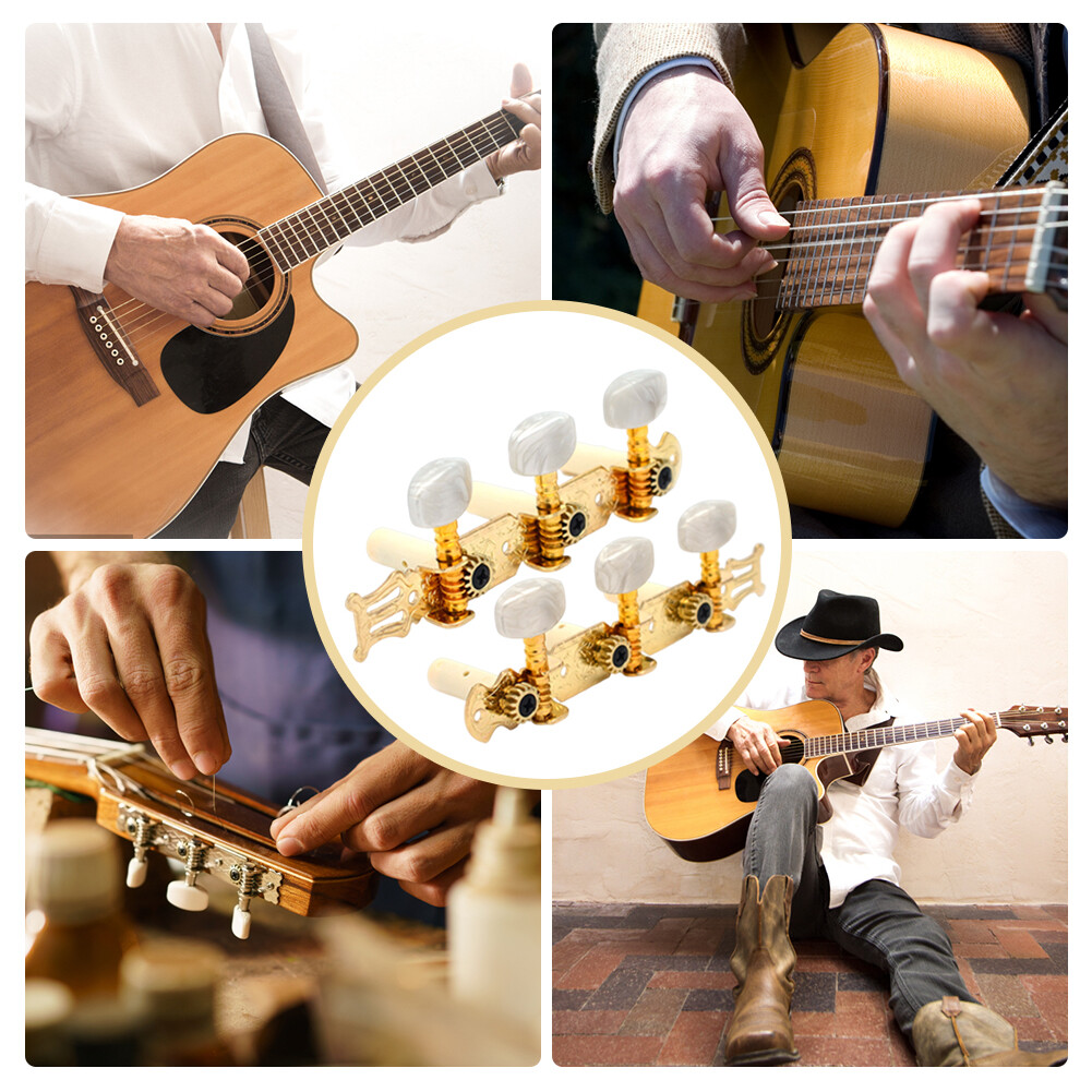 2pcs Acoustic Parts Synthetic Plastic String Machine Heads Guitar