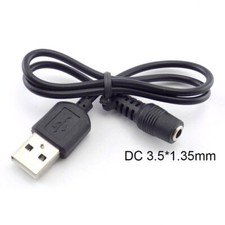 USB A 2.0 Male to 3.5x 1.35mm Jack plug Adapter lead DC Charger Power Cable Cord