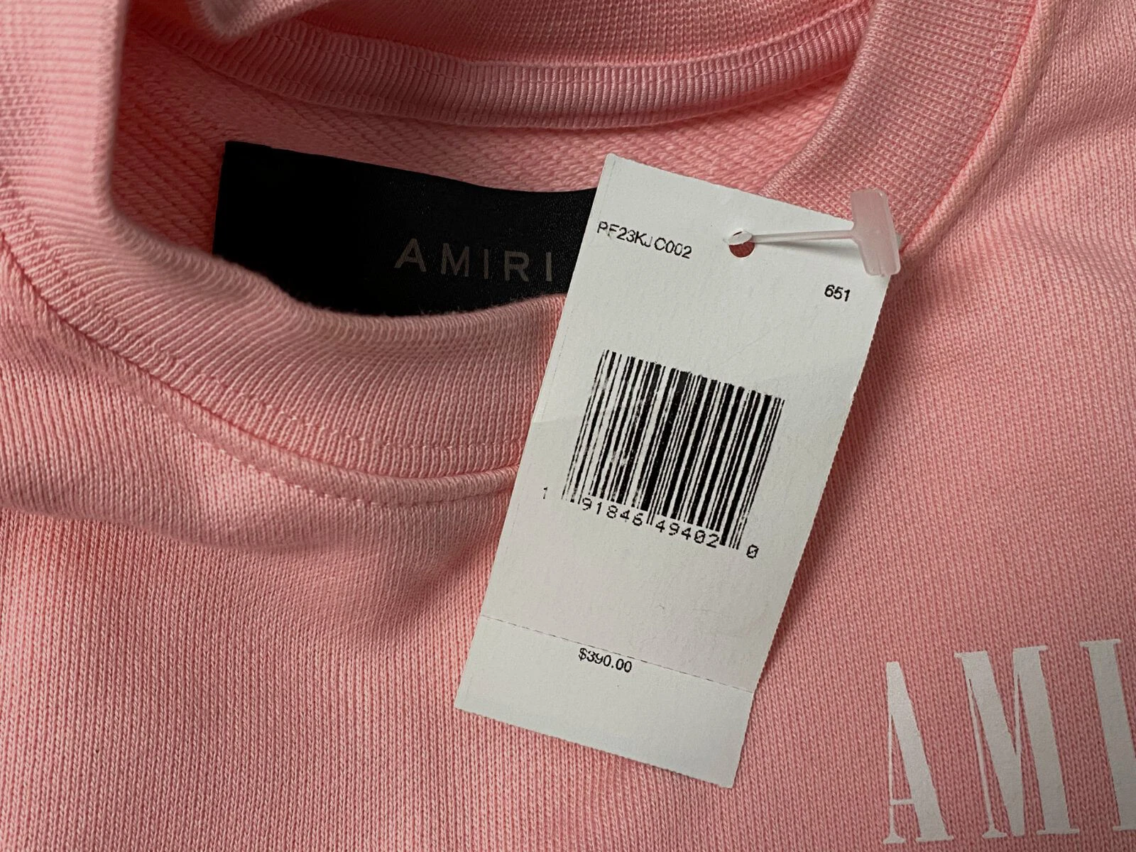 Felpa maglione Amiri unisex bambino rosa girocollo ossa grafica taglia 4 anni