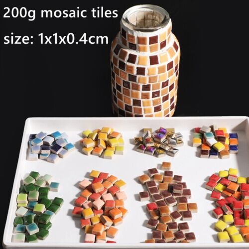 200g Quadrato Ceramica Mattonelle di Mosaico 1cm Mano Materiali Fai da Te Parete - Photo 1/50