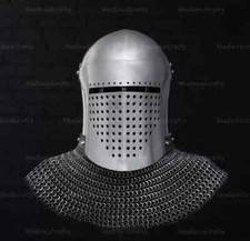 Medieval Bascinet Griffon Helmet Viking Fantasy Helmet, Buhurt 16 Gauge