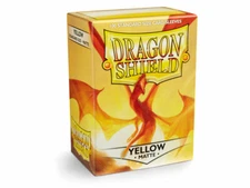 Matte Yellow Case Display Dragon Shield Standard Size Sleeves - 10 Packs