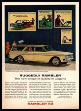 1963 AMC American Rambler Six Cross Country "770" Station Wagon Vintage Print Ad