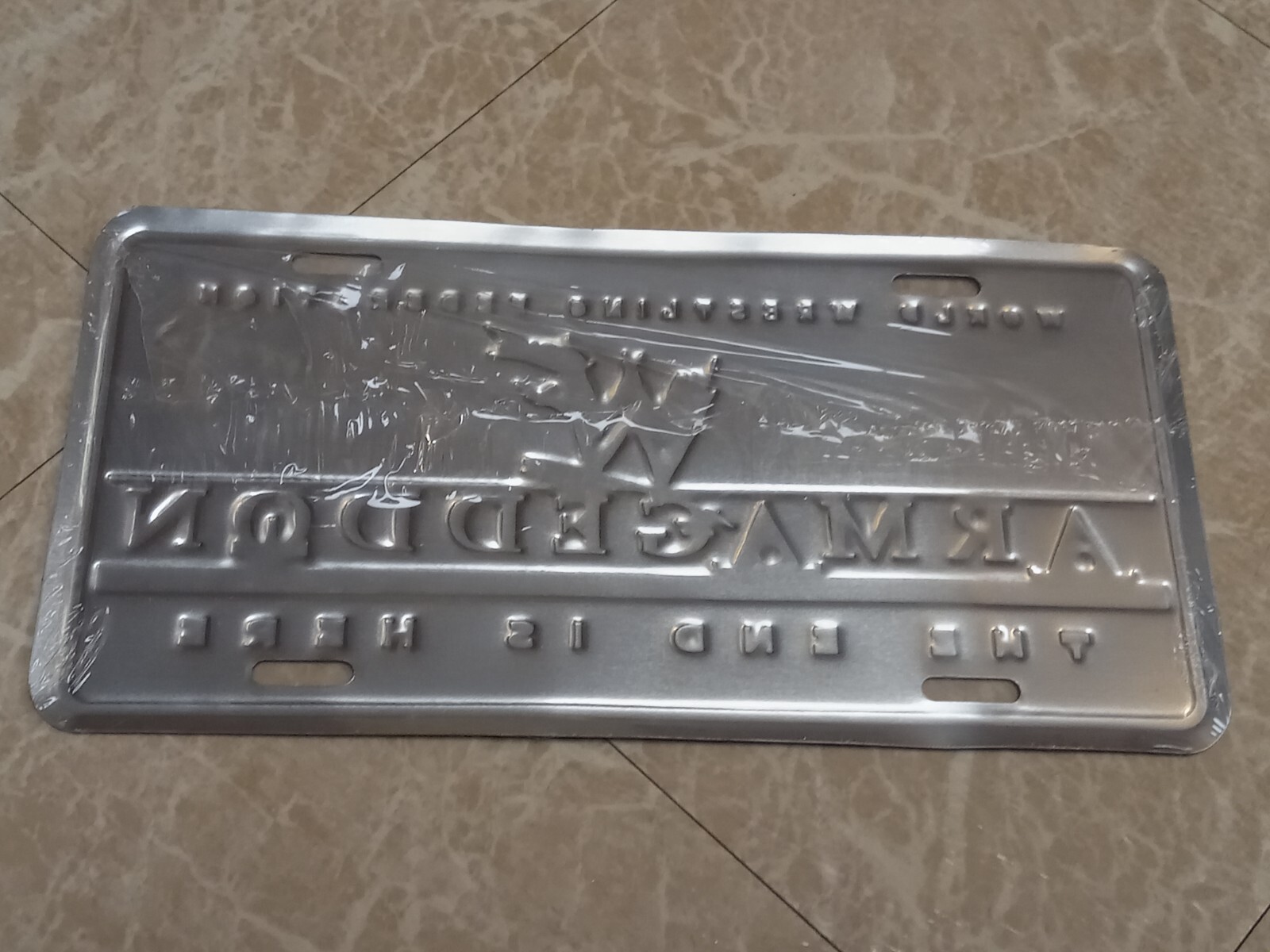 NEW WWF Armageddon 1999 License Plate Sealed very rare collectible