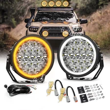 COLIGHT Round LED Offroad Lights 9" Inch 240W Spot Driving Light Pods with DRL