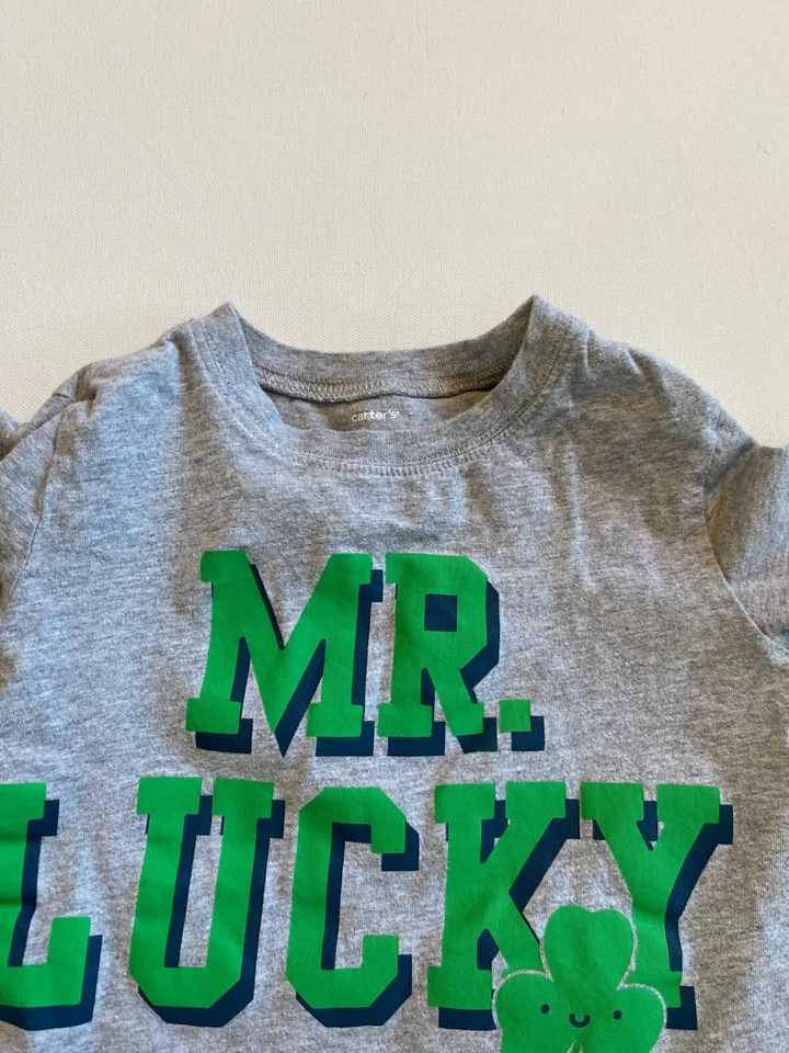 Carter's Shirt Youth 4t Mr. Lucky St. Paddy's Day Clover Irish Tee - Image 2 of 4