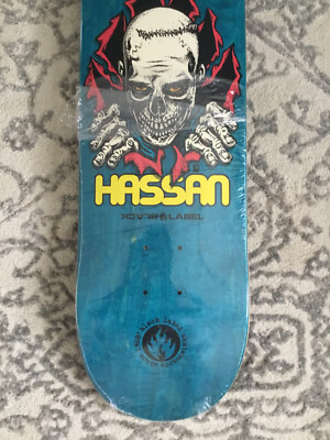 Vintage skateboard deck Black Label Omar Hassan Autographed New