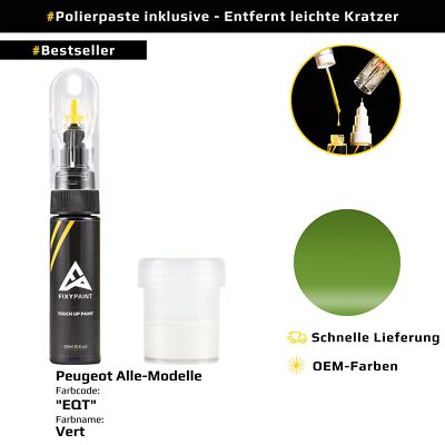 Lackstift für Peugeot Alle Modelle Code: EQT Vert