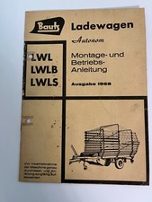 ORYGINALNA NIEUŻYWANA KONSTRUKCJA Montaż i instrukcja obsługi Wózek ładujący LWL LWLB - S