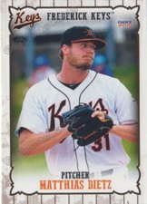 2019 Frederick Keys Matthias Dietz RC Rookie Baltimore Orioles