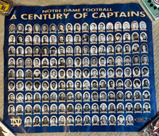 Vtg Notre Dame Fighting Irish Football A Century of Captains Knute Rockne Poster