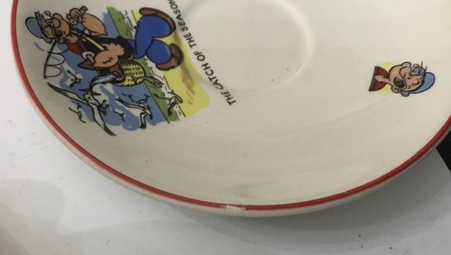 Vintage 2 Royal Tudor Popeye the Sailor Man Catchphrase Trios Cup Saucer Plate - Picture 8 of 8
