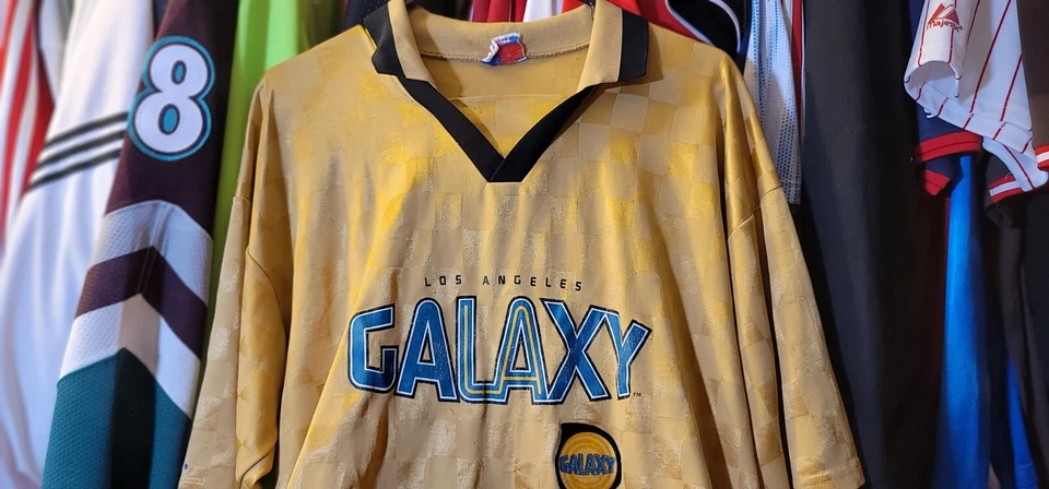 Vintage Majestic MLS LA Galaxy Gold Foto 2 de 4