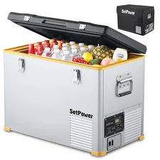 47QT Portable Car Fridge Freezer RV Refrigerator Electric Cooler With Cover