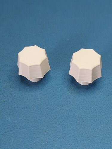 Dansette knobs (pair) 3D printed In Cream - Picture 1 of 3
