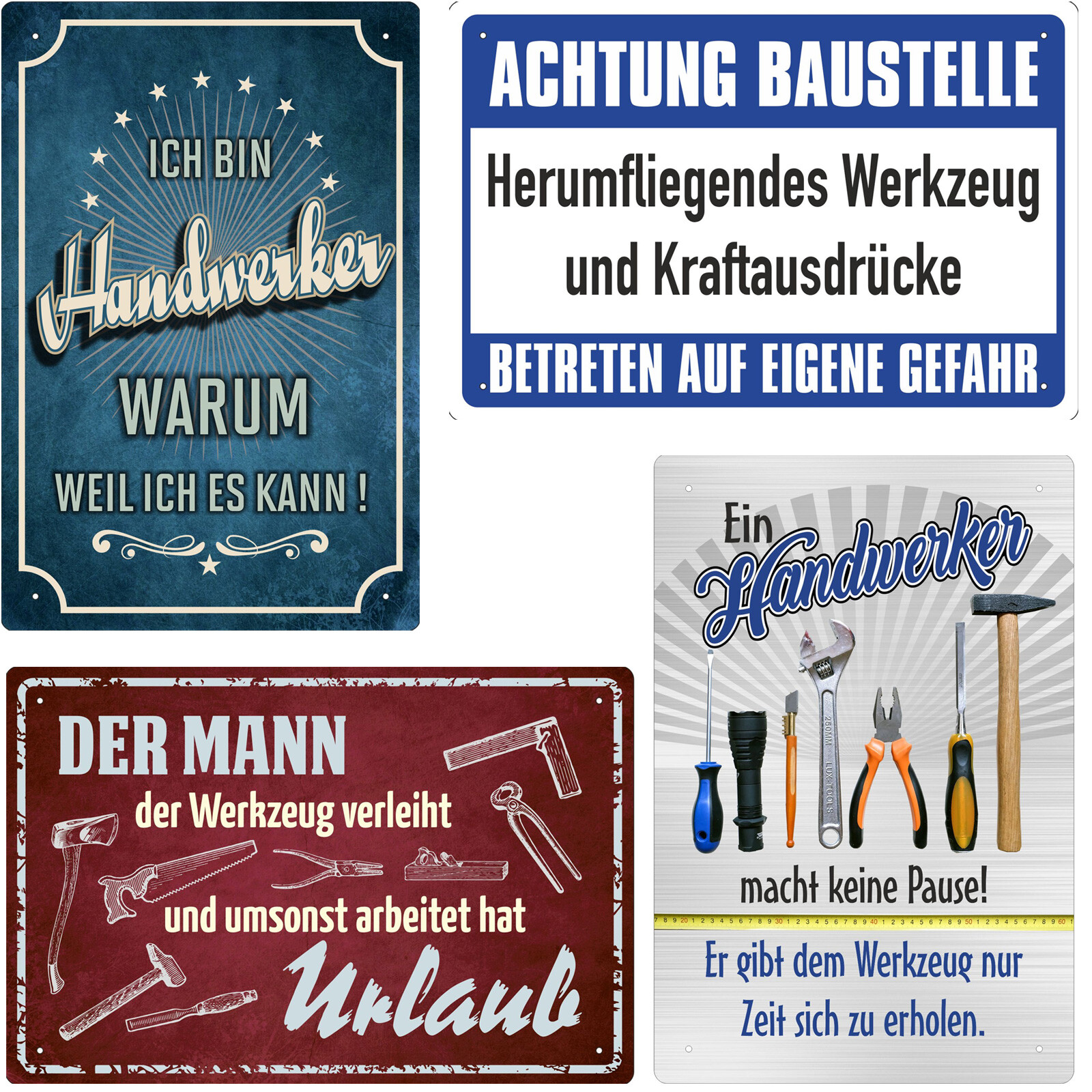Werkstatt Blechschilder Geschenke Sprüche Schild 20x30cm Garage Kfz