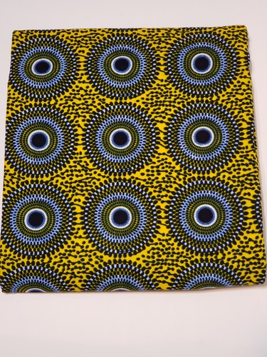 African Print Sewing Fabric Ankara textile 100% Cotton Cloth 6 yards - Picture 2 of 2