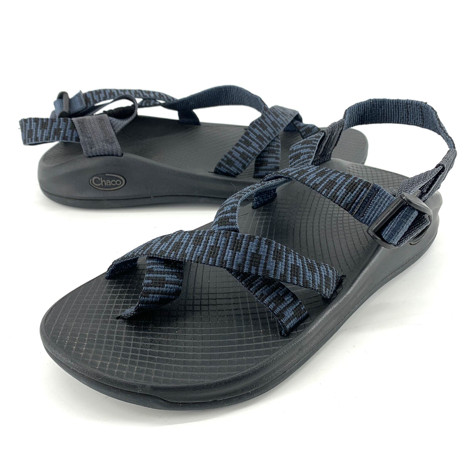 Chaco Mens Z/Boulder Black Blue Sandals 