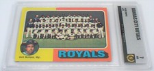 1975 Topps Royals Team with George Brett Card #72 Graded Golden Grading 7 NM