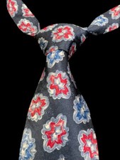 Cravatta Christian Dior Monsieur grigia lusso USA seta vintage