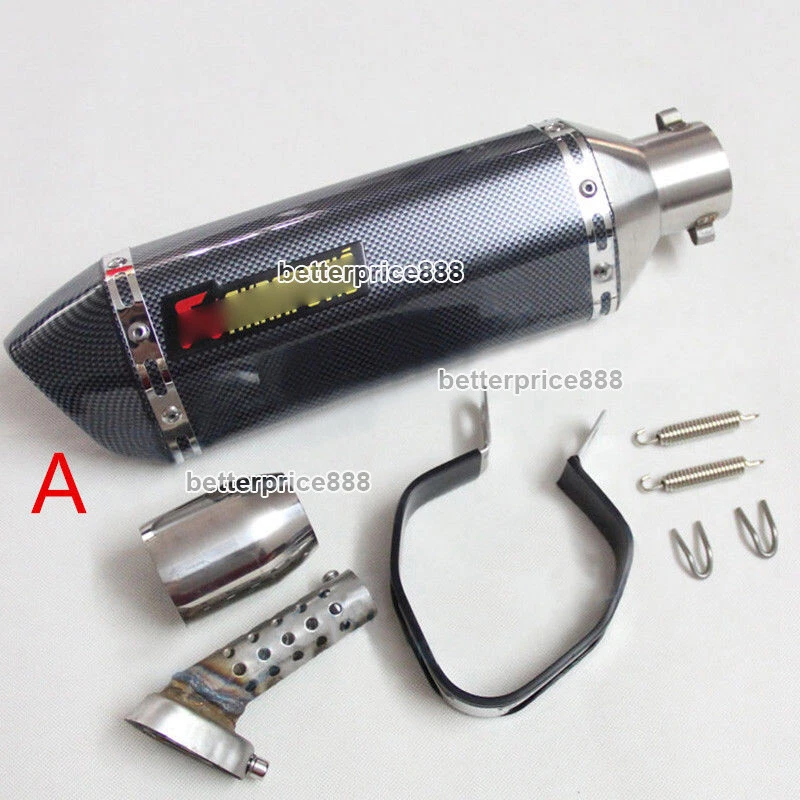 38-51mm Universal Motorcycle Bike Exhaust Muffler Pipe With DB Killer Silencer - image 2 of 4