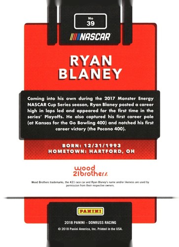2018 Panini Donruss Racing - Serial Number Cards - PYC - pick from list - Picture 127 of 500