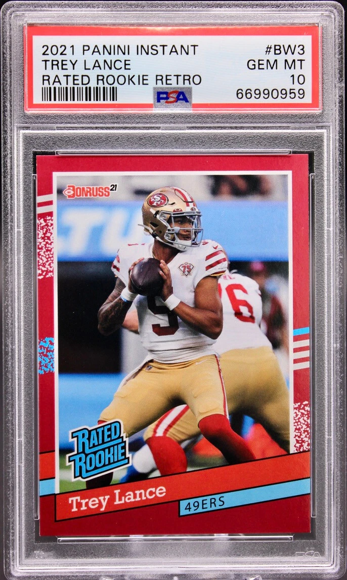 Trey Lance Panini Instant Rated Rookie Retro #BW3 Base