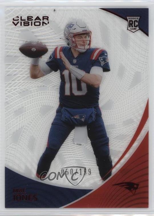 2021 Panini Chronicles Clear Vision Rookies Red 50/199 Mac Jones #CVR-12 RC nd3