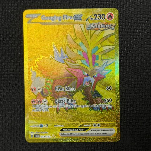 Gouging Fire ex 214/162 Gold Secret Rare Temporal Forces Pokemon English NM