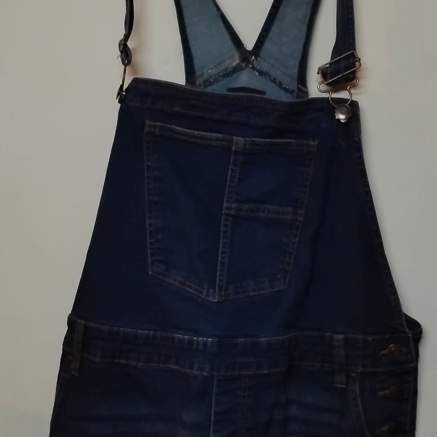 No Boundaries Women’s Blue Denim Overall One-Piece Size 20 Adjustable Straps