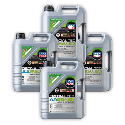 4x 5L LIQUI MOLY 7532 Motoröl Special Tec AA 5W-20 Leichtlauf syn Asia America