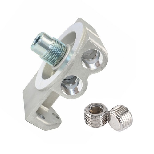 Aluminum 24770 Diesel Fuel Filter Remote Mount Base For CAT 1R-0749 1R-0750 - Picture 6 of 10