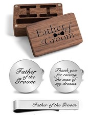 Father of The Groom CuffLinks Wedding Cufflinks Gift for Father Dad Papa Style 1