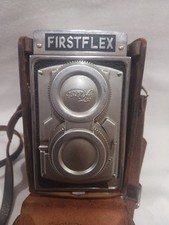 Vintage Camera Firstflex Twin Lens Reflex TLR 1950s with Leather Case UNTESTED